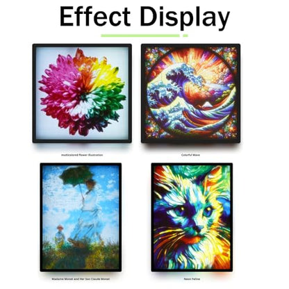 Lithophane Led Backlight Board Kit KC009 KC010 for Bambu Lab H2D/X1/P1P/A1 LED Light Board LED Backlights Makerworld Model Parts USB 3D Print Accessory Photo Model DIY Light Box（2PCS） - size: S