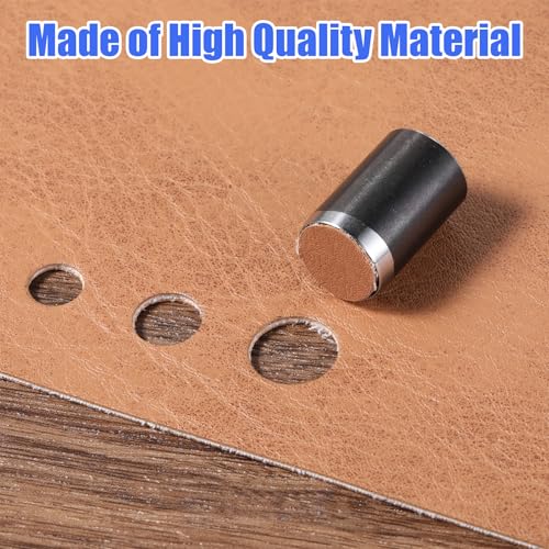 15 Pcs Hole Punch, 15 Sizes Leather Circle Cutter Tool Set
