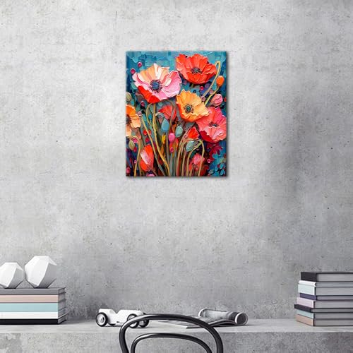 TUMOVO Flowers Floral Paint by Numbers Kit for Adults Easy - color: Flowers