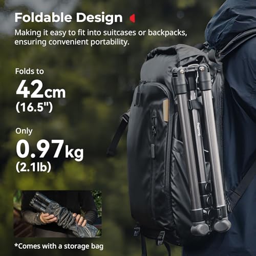 SMALLRIG 74.8"/ 6.23 ft Light Stand Photography, Compact Lighting Tripod