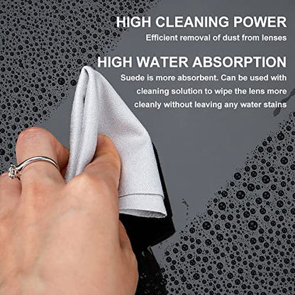 100 PCS Glasses Clean Cloth Suede, Lens Clean Cloth for Lenses, Glasses, Screens, Cameras, iPad, iPhone, Eyeglasses (6"x7", 100PCS/Grey) - color: 100pcs/Grey