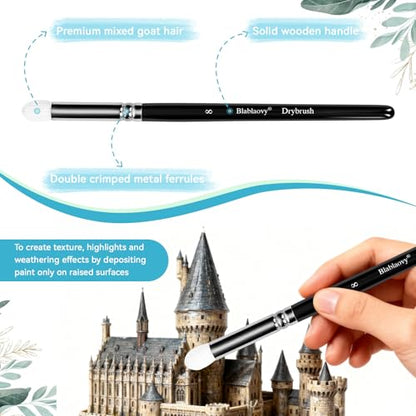 Detail Paint Brushes Set, 10 pcs Miniature Brushes for Fine Detailing - color: Black
