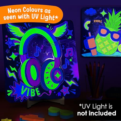 Imagimake DIY Neon Art Kit, 12 Creative Activities for Kids Ages 8+ - style: Neon Art Kit