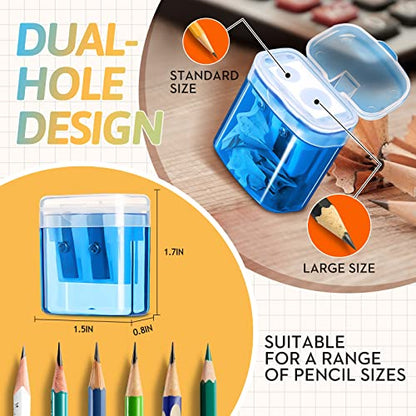 Shemira 60 Pack Pencil Sharpeners Bulk, Manual Pencil Sharpener for Kids