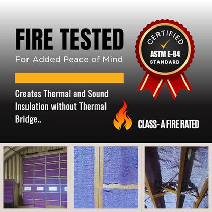 Vega Bond Purplecoat Closed Cell Spray Foam Air Sealant (6 Pack + Gun) - size: 6 Pack