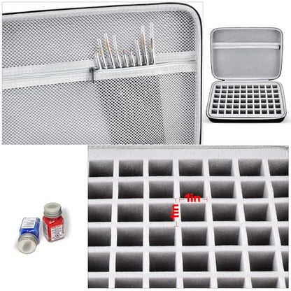 Model Paint Storage Case for Testors, Holds 60 Bottles, Paints Not Included - color: Grey