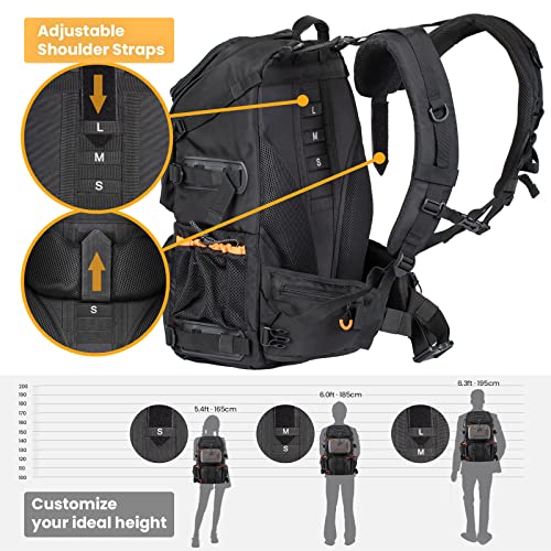 TARION 2 Bags in 1 Professional Extra Large Camera Backpack 27L PB01 - style: Pb-01 (27 Liters)