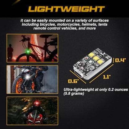 x xotic tech Mini Drone Strobe Light Super Bright LEDs Compatible with DJI RC Quadcopters Drone Night Flying Anti Collision LED Lamp Rechargable Accessories(2 Sets) - size: 2 Sets