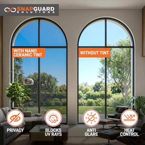 5% Nano Ceramic Window Tint for Home 3' ft x 12' ft UV Film Heat Blocking - color: 5%, size: 3ft x 12ft
