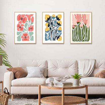 Okarina 6 Pack Paint by Numbers Kit for Adults & Beginners, Flower Designs - color: OP6NFUS2504-05