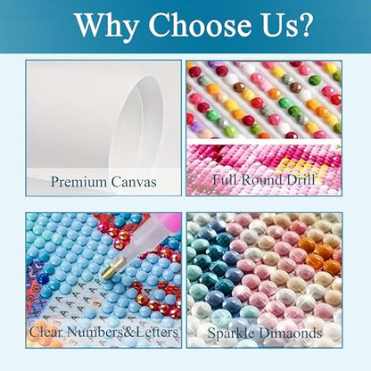 Gemozaic Beach Diamond Painting Kits for Adults, Seaside Shell Diamond Art - color: G9148