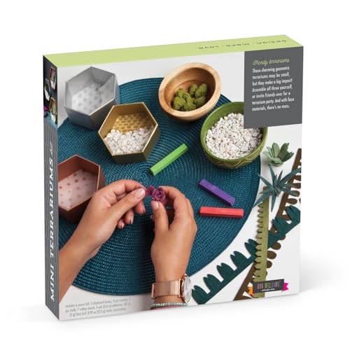 Craft Crush — Mini Plants Terrariums Easy Fun Arts and Craft Kit — Make 3 Charming Faux Terrariums! — For Ages 13 and Up - size: Mini, style: Craft Crush Mini Terrariums Craft Kit
