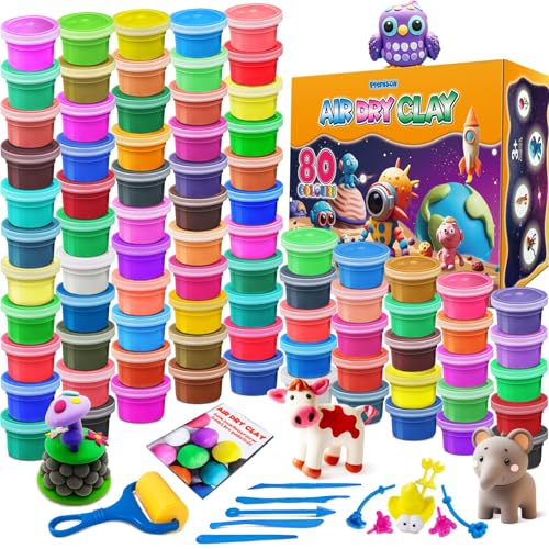 ESSENSON Air Dry Clay, 80 Colors - color: 80 Colors