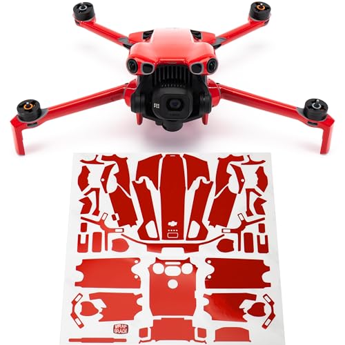 WRAPGRADE Skin Stickers Compatible with DJI Mini 5 Pro (Super Red) - color: Super Red