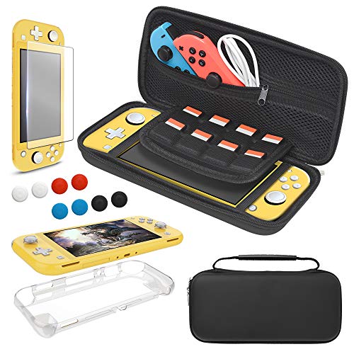 YUANHOT Carrying Case Plus TPU Cover for Nintendo Switch Lite 2019 - Black - color: Black