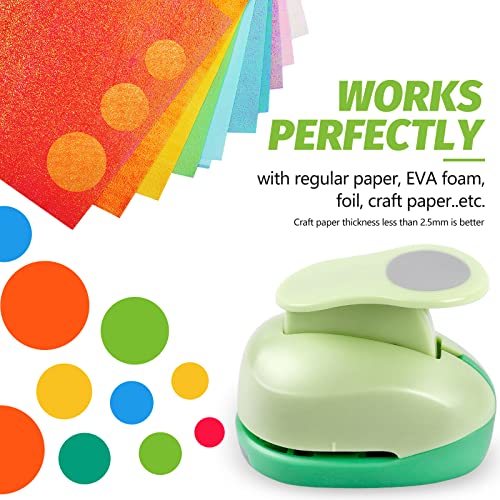 UCEC Circle Punch Craft Hole Punch for Paper Crafting 5 Different Size - color: circle, size: 5pack, 3/8+5/8+1+1.5+2in