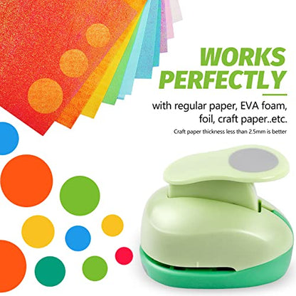 UCEC Circle Punch Craft Hole Punch for Paper Crafting 5 Different Size - color: circle, size: 5pack, 3/8+5/8+1+1.5+2in