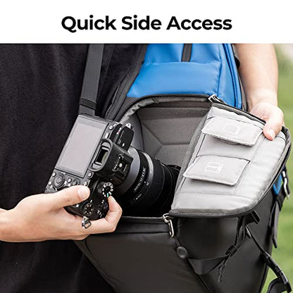 K&F CONCEPT Camera Backpack, 20L Camera Bags for Photographers - color: 05-blue