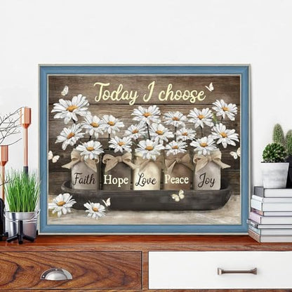 Axquilon Inspirational Diamond Art Kits for Adults 16x12inch - color: Daisy