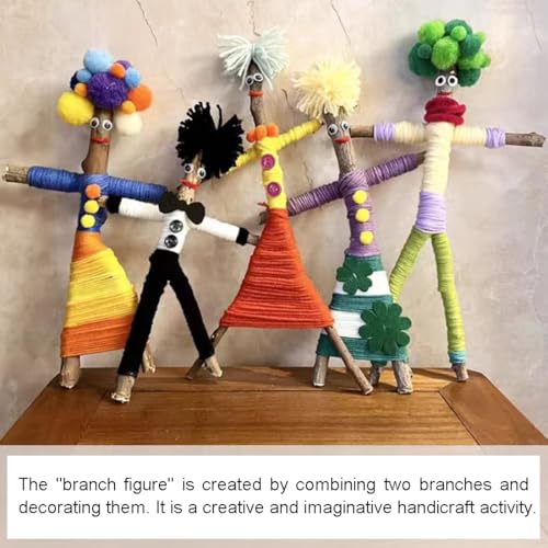 Qupace 5 Sets Wooden Doll DIY Craft Kits