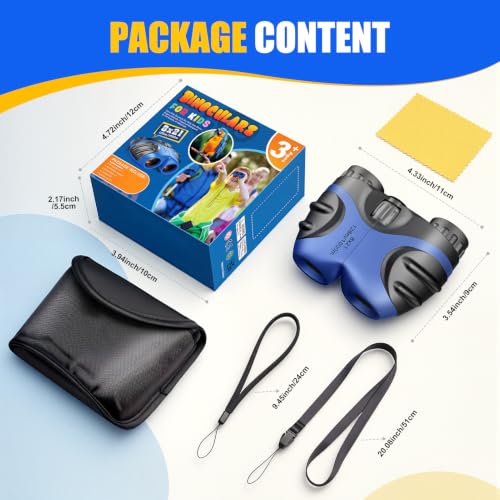 LET'S GO! Binocular for Kids, Compact High Resolution Shockproof Binoculars - color: Navy blue