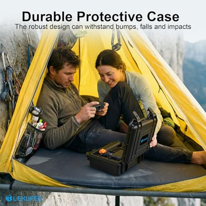 Lekufee Portable Waterproof Hard Case for DJI Osmo Action 6/5 Pro/4/3 Action Camera,Standard Combo,Adventure Combo,More Accessories(Case Only)