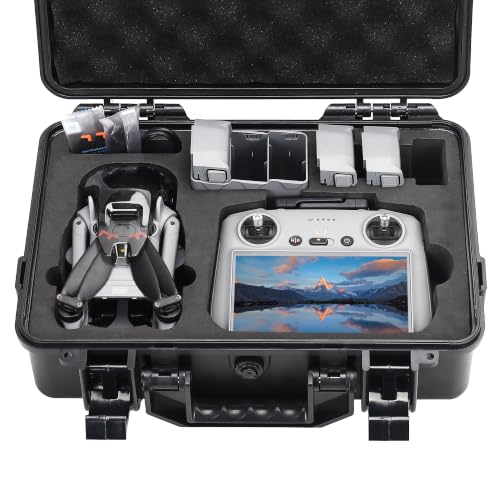 Mini 5 Pro Hard Case, IP67 Waterproof Carrying Case Travel for DJI Mini 5 Pro Fly More Combo, RC 2/ RC-N3, Support 7 Batteries & other Accessories