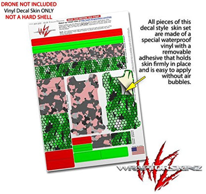 Skin Decal Wrap 2 Pack Compatible with DJI Ryze Tello WraptorCamo Old School Camouflage Camo Pink Drone NOT Included
