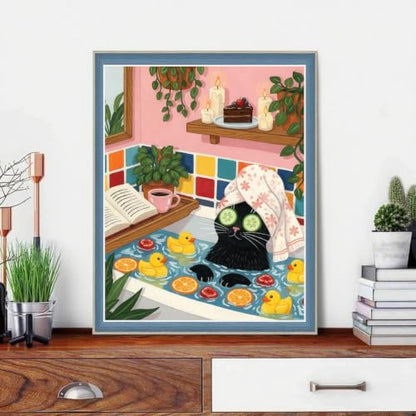 WUDWL Paint by Numbers Kit for Adults Beginner, with Framed - color: YH04254