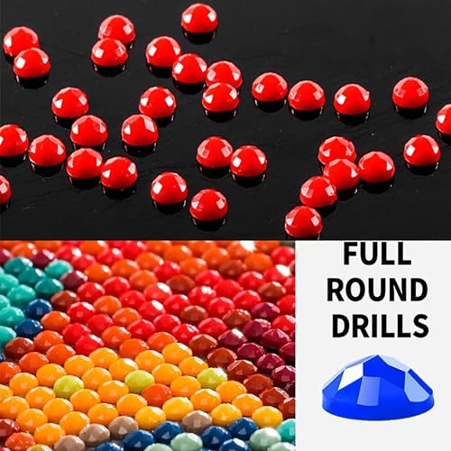 KUFWKEY Bookshelf Diamond Painting Kit,Dargon Diamond Art Kits for Adults - color: AM6021