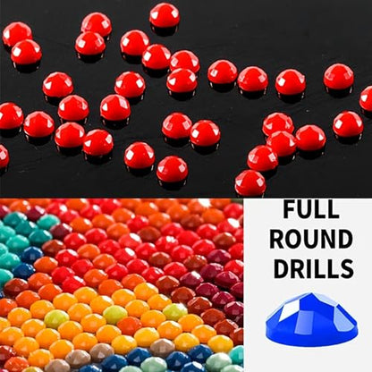 KUFWKEY Bookshelf Diamond Painting Kit,Dargon Diamond Art Kits for Adults - color: AM6021