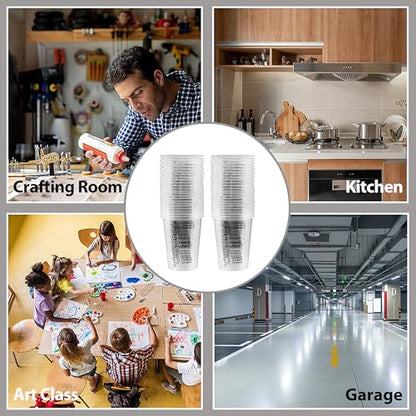 50PCS Resin Epoxy Mixing Cups, DQELFA 8oz Clear Plastic Paint Measuring Cups with 50pcs Wooden Stirring Sticks for Epoxy Resins, Mixing Paint, Pigments, Resins