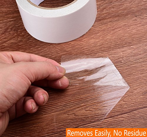 i frmmy Removable Clear Double Sided Sticky Tape- No Residue, 2 Inches x 20 Yards - size: 2 Inches x 20 Yards