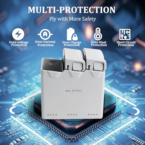 3 Pack Mini 3 Series Intelligent Flight Battery Plus 3850mAh with Two-Way Charging Hub Combo for DJI Mini 4 Pro Drone Replacement