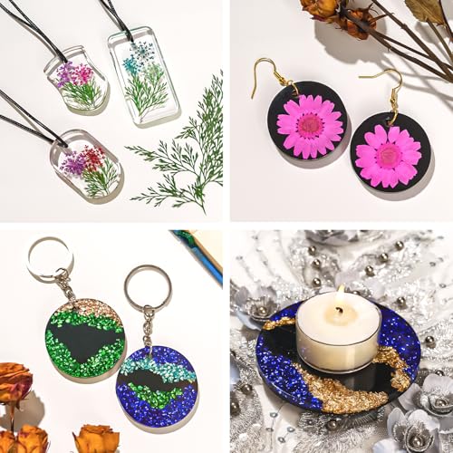 YODOYO 31-Cavity Flat Resin Molds with Holes for Keychains & Pendants
