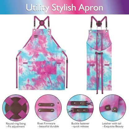 Kitchen Apron, Work Apron, Canvas Apron, Phantom Blue - color: Phantom Blue