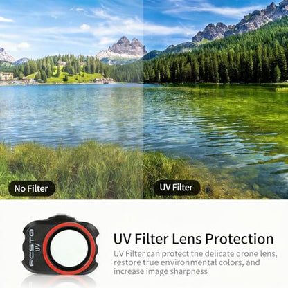 ND Filter Set for DJI Mini 4K /Mini 2/ SE/ 2 SE/Mavic Mini Drone Camera Lens Accessories, 6 Pack (CPL, UV, ND4, ND8, ND16, ND32) with Cleaning Cloth