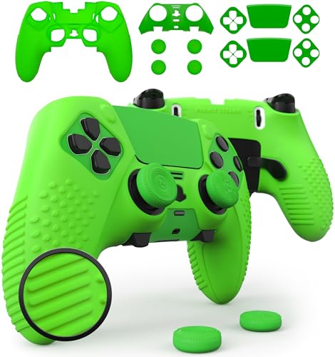 Eclipse PS5 Edge Controller Skin Combo Set, Anti-Slip, Green - color: Plasma Green