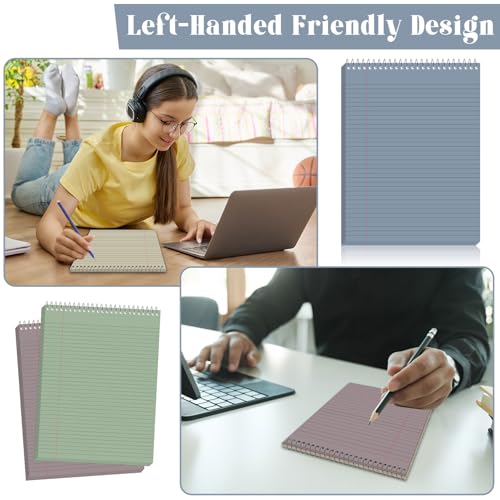 gisgfim 6Pcs Boho Top Spiral Notebooks 8.5x11 College Ruled Steno Pads - color: Boho