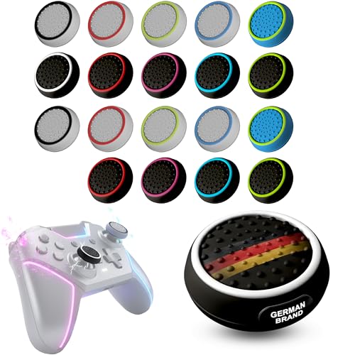 MatoSan 20 Thumbstick Grip Caps – Silicone Thumb Grips Compatible with PS5, PS4, Xbox Controller – Anti-Slip Joystick Cover – Controller Grips – Gaming Accessories - size: 20 Set