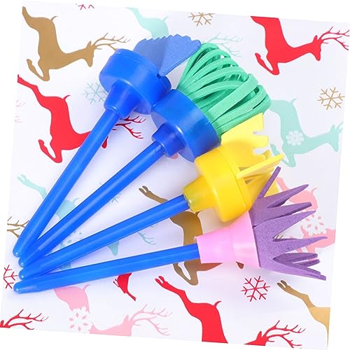 Lurrose 8Pcs Paint Sponges for Kids, Sponge Paint Brushes for Art Crafts