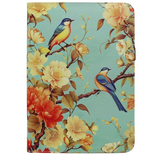 Universal 10 10.1 11 Inch Android 16 15 Tablet Case Cover - color: 03 Birds Flower
