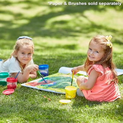 Melissa & Doug Spill-Proof Paint Cups - 4-Pack, Airtight Seal, Snap Lids