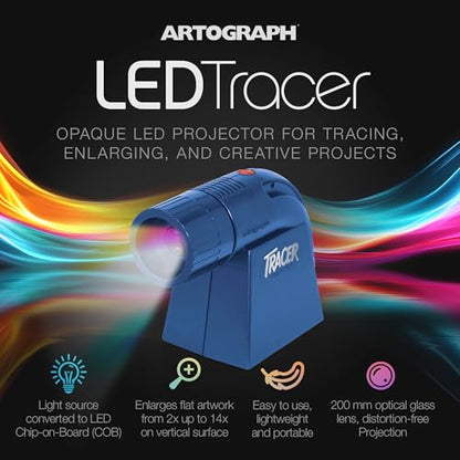 Artograph LED Tracer Opaque Art Projector, 2X-14X Enlargement, 5"x5" Copy - style: LED Tracer