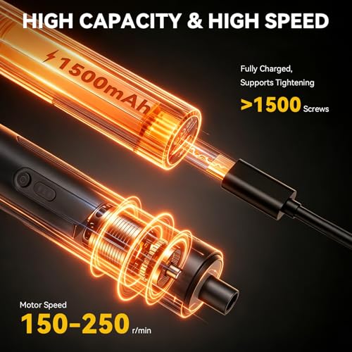 KELIN 44in1 Electric Screwdriver Set 3 Torque Levels S2 Steel Bits