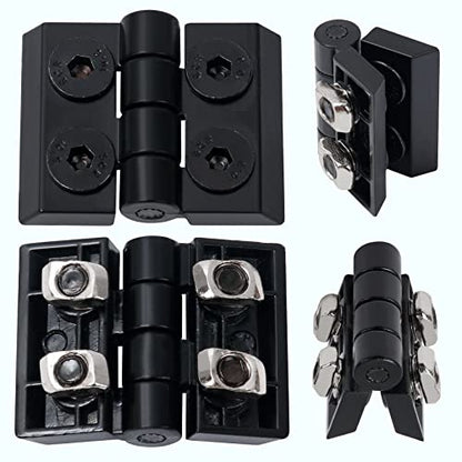 KOOTANS 4 Sets Alloy Hinges for 2020 Series 6mm T-Slot Aluminum Extrusion Profile 3D Printer Frame