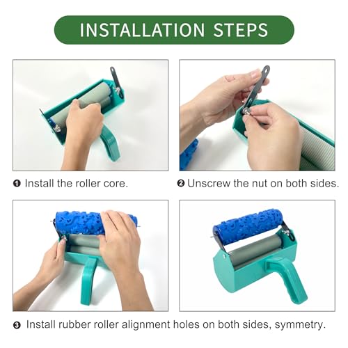 Nichiyo 7" Pattern Paint Roller for Wall Texture, Rubber - color: EG110C