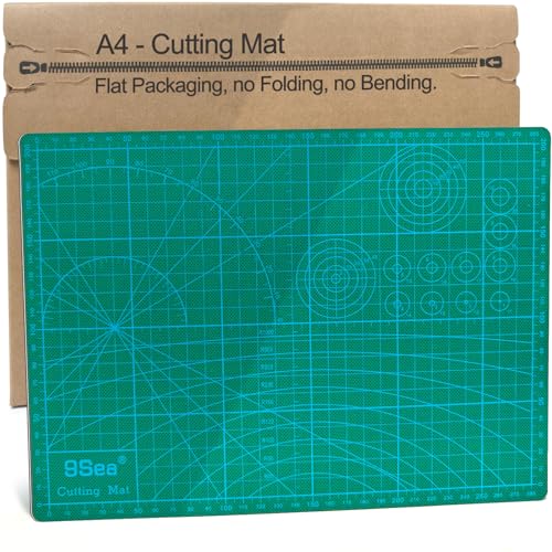 A4 Self Healing Cutting Mat, 12 x 8 in, Green - size: 11.8"L x 8.7"W
