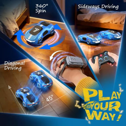 AEROQUEST Gesture Control RC Stunt Car, Remote Control Car for Boys Gifts - color: Blue