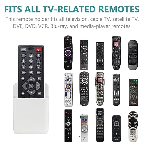3 Pack Remote Control Holder, TV & Wall Pen Storage Accessories for Home Office School, White - color: white&3pcs
